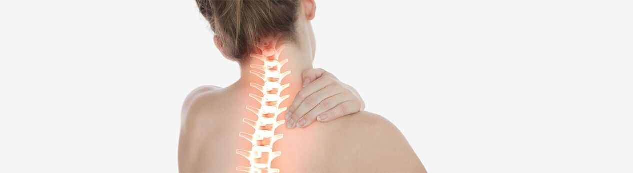 Osteochondrose der Halswirbelsäule bei einer Frau